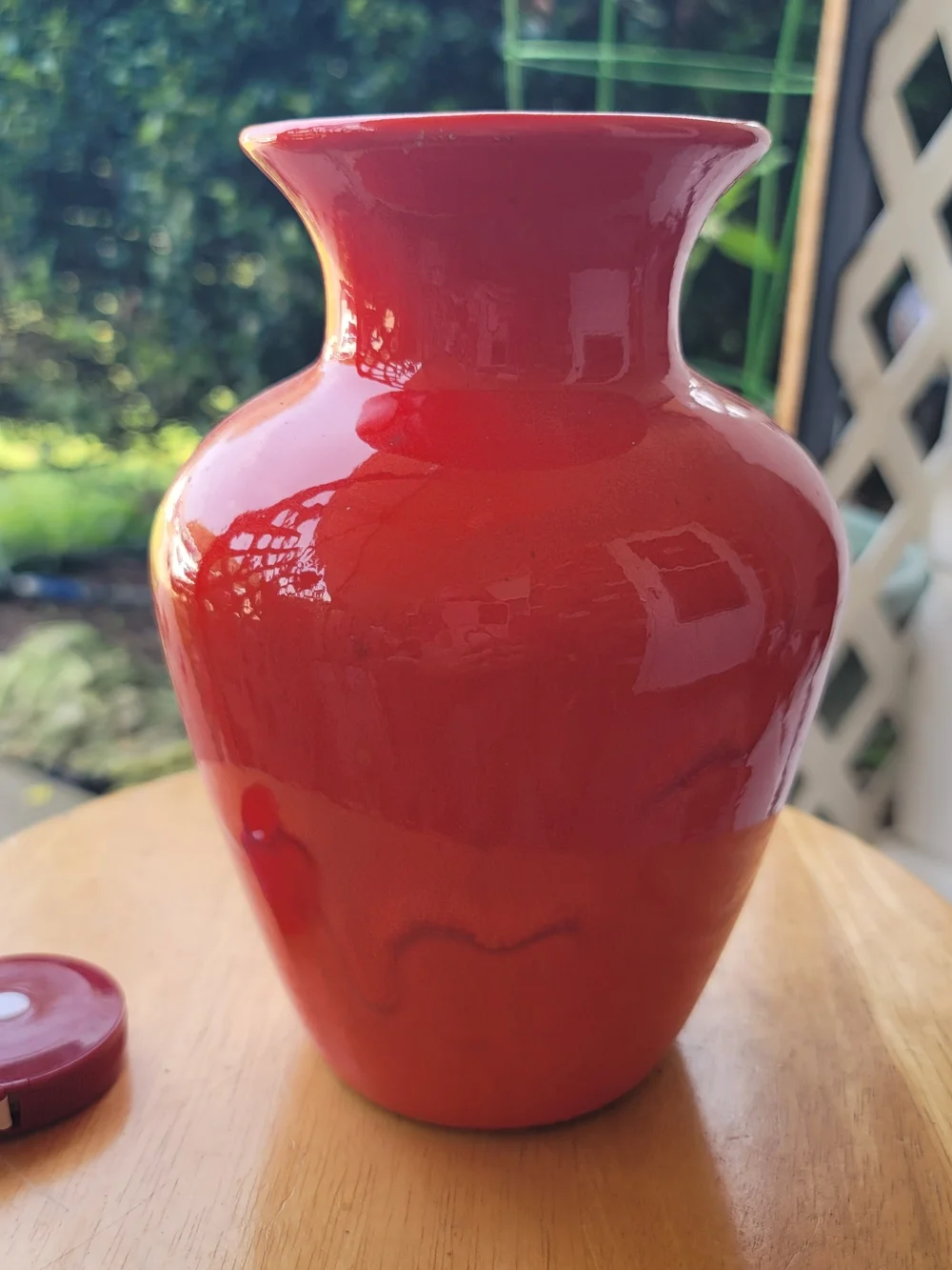 Vintage MCM Poppy Red California 479 USA Bulbous Vase